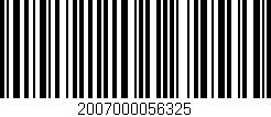 Código de barras (EAN, GTIN, SKU, ISBN): '2007000056325'