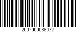 Código de barras (EAN, GTIN, SKU, ISBN): '2007000066072'