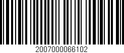 Código de barras (EAN, GTIN, SKU, ISBN): '2007000066102'