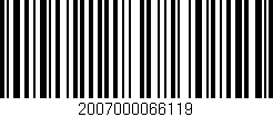 Código de barras (EAN, GTIN, SKU, ISBN): '2007000066119'