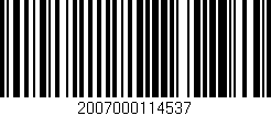 Código de barras (EAN, GTIN, SKU, ISBN): '2007000114537'