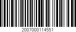Código de barras (EAN, GTIN, SKU, ISBN): '2007000114551'