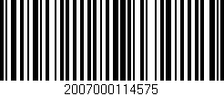 Código de barras (EAN, GTIN, SKU, ISBN): '2007000114575'