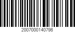 Código de barras (EAN, GTIN, SKU, ISBN): '2007000140796'