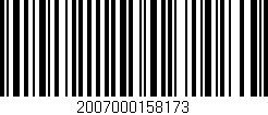 Código de barras (EAN, GTIN, SKU, ISBN): '2007000158173'