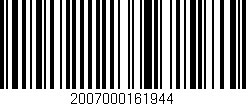 Código de barras (EAN, GTIN, SKU, ISBN): '2007000161944'