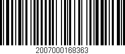Código de barras (EAN, GTIN, SKU, ISBN): '2007000168363'