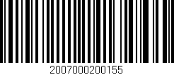 Código de barras (EAN, GTIN, SKU, ISBN): '2007000200155'