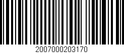 Código de barras (EAN, GTIN, SKU, ISBN): '2007000203170'