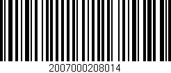 Código de barras (EAN, GTIN, SKU, ISBN): '2007000208014'