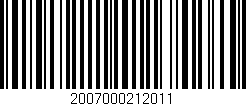 Código de barras (EAN, GTIN, SKU, ISBN): '2007000212011'