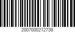 Código de barras (EAN, GTIN, SKU, ISBN): '2007000212738'