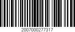 Código de barras (EAN, GTIN, SKU, ISBN): '2007000277317'