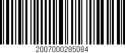 Código de barras (EAN, GTIN, SKU, ISBN): '2007000285084'