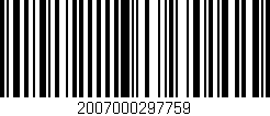 Código de barras (EAN, GTIN, SKU, ISBN): '2007000297759'