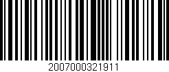 Código de barras (EAN, GTIN, SKU, ISBN): '2007000321911'