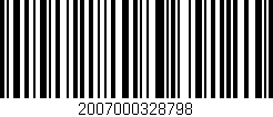 Código de barras (EAN, GTIN, SKU, ISBN): '2007000328798'