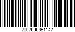 Código de barras (EAN, GTIN, SKU, ISBN): '2007000351147'