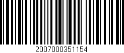 Código de barras (EAN, GTIN, SKU, ISBN): '2007000351154'