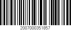 Código de barras (EAN, GTIN, SKU, ISBN): '2007000351857'