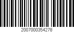 Código de barras (EAN, GTIN, SKU, ISBN): '2007000354278'