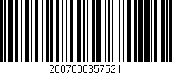 Código de barras (EAN, GTIN, SKU, ISBN): '2007000357521'