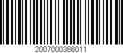Código de barras (EAN, GTIN, SKU, ISBN): '2007000366011'