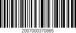 Código de barras (EAN, GTIN, SKU, ISBN): '2007000370865'