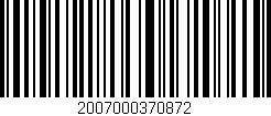 Código de barras (EAN, GTIN, SKU, ISBN): '2007000370872'