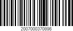 Código de barras (EAN, GTIN, SKU, ISBN): '2007000370896'