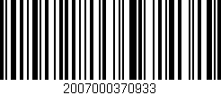 Código de barras (EAN, GTIN, SKU, ISBN): '2007000370933'