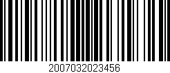 Código de barras (EAN, GTIN, SKU, ISBN): '2007032023456'