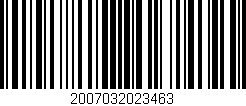 Código de barras (EAN, GTIN, SKU, ISBN): '2007032023463'