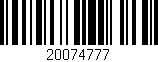Código de barras (EAN, GTIN, SKU, ISBN): '20074777'