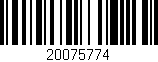 Código de barras (EAN, GTIN, SKU, ISBN): '20075774'