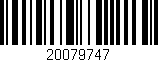 Código de barras (EAN, GTIN, SKU, ISBN): '20079747'