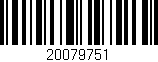 Código de barras (EAN, GTIN, SKU, ISBN): '20079751'