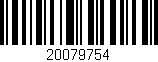 Código de barras (EAN, GTIN, SKU, ISBN): '20079754'