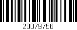 Código de barras (EAN, GTIN, SKU, ISBN): '20079756'