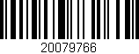 Código de barras (EAN, GTIN, SKU, ISBN): '20079766'