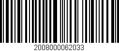 Código de barras (EAN, GTIN, SKU, ISBN): '2008000062033'