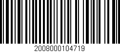 Código de barras (EAN, GTIN, SKU, ISBN): '2008000104719'