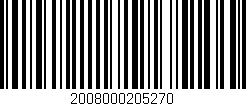 Código de barras (EAN, GTIN, SKU, ISBN): '2008000205270'