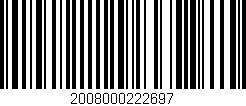 Código de barras (EAN, GTIN, SKU, ISBN): '2008000222697'