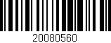 Código de barras (EAN, GTIN, SKU, ISBN): '20080560'