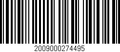 Código de barras (EAN, GTIN, SKU, ISBN): '2009000274495'