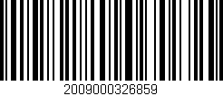 Código de barras (EAN, GTIN, SKU, ISBN): '2009000326859'