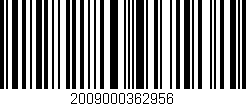 Código de barras (EAN, GTIN, SKU, ISBN): '2009000362956'