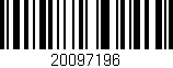 Código de barras (EAN, GTIN, SKU, ISBN): '20097196'