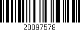 Código de barras (EAN, GTIN, SKU, ISBN): '20097578'